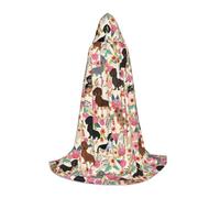 BKDODKS Capa con capucha unisex con estampado de perro salchicha para cosplay, gótico, renacentista y más