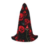 BKDODKS Capa con capucha unisex con estampado de rosas para Halloween, para cosplay, gótico, renacentista y más