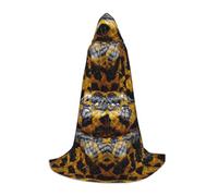BKDODKS Capa con capucha unisex con estampado de serpiente amarilla para cosplay, gótico, renacentista y más
