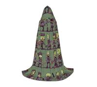BKDODKS Capa con capucha unisex con estampado de zombi para cosplay, gótico, renacentista y más
