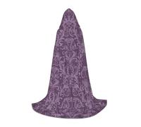 BKDODKS Capa con capucha unisex con estampado morado para Halloween, para cosplay, gótico, renacentista y más