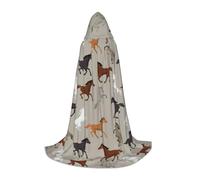 BKDODKS - Capa unisex con capucha con estampado de caballo para cosplay, gótico, renacentista y más