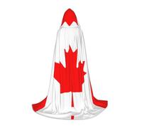 BKDODKS - Capa unisex con capucha y estampado de bandera canadiense de Halloween para cosplay, gótico, renacentista y más