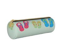 BKDODKS Chanclas de caligrafía con estampado de zapatos de playa para adultos, estuche de cuero para hombres y mujeres, estuche ligero con cremallera