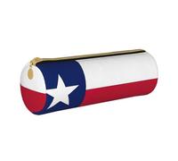 BKDODKS Estuche de cuero con estampado de bandera de Texas para hombres, mujeres y adultos, con cremallera, ligero, color blanco, talla única, color blanco, White, Talla única