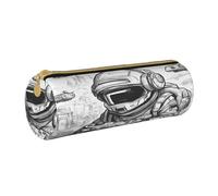 BKDODKS Estuche de cuero monocromático para hombres y mujeres, con cremallera, ligero