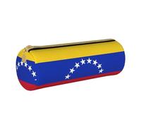 BKDODKS Estuche de piel con estampado de bandera de Venezuela para adultos, para hombres y mujeres, con cremallera, ligero