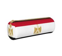 BKDODKS Estuche de piel con estampado de bandera egipcia para adultos, unisex, con cremallera, ligero, color blanco, talla única, color blanco, Taglia Unica, White, Talla única