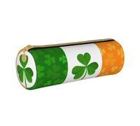 BKDODKS Estuche de piel con estampado de bandera irlandesa para adultos, para hombres y mujeres, con cremallera, ligero