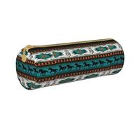 BKDODKS Estuche de piel con estampado de caballo para adultos, para hombres y mujeres, con cremallera, ligero