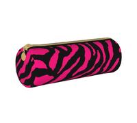 BKDODKS Estuche de piel con estampado de cebra, tigre, leopardo, rojo, para adultos, para hombres y mujeres, con cremallera, ligero, White, Talla única