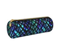 BKDODKS Estuche de piel con estampado de escamas de dragón mágico en 3D para adultos, para hombres y mujeres, con cremallera, ligero