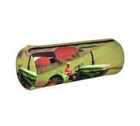 BKDODKS Estuche de piel con estampado de granja de tractor para adultos, estuche ligero para hombres y mujeres con cremallera