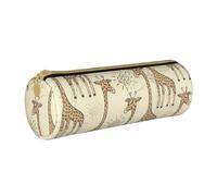 BKDODKS Estuche de piel con estampado de jirafas dibujadas a mano para adultos, para hombres y mujeres, con cremallera, ligero, White, Talla única