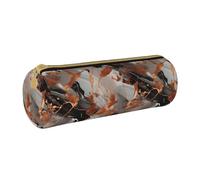 BKDODKS Estuche de piel con estampado de salpicaduras de cobre con textura de mármol, para adultos, para hombres y mujeres, con cremallera, ligero, White, Talla única