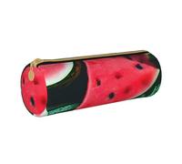 BKDODKS Estuche de piel con estampado de sandía roja para adultos, para hombres y mujeres, con cremallera, ligero