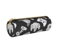 BKDODKS Estuche de piel para lápices con estampado de mando de videojuegos para adultos, para hombres y mujeres, con cremallera, ligero