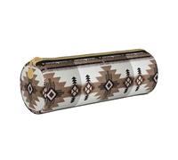 BKDODKS Estuche ligero de cuero con estampado de nativos americanos para adultos, para hombres y mujeres, con cremallera