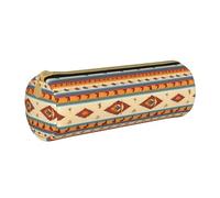 BKDODKS Estuche ligero de cuero con estampado de nativos americanos para adultos, para hombres y mujeres, con cremallera