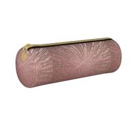BKDODKS Estuche ligero de cuero con estampado de oro rosa y rojo para adultos, para hombres y mujeres, con cremallera