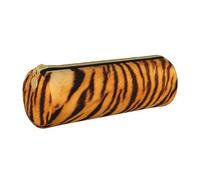 BKDODKS Estuche ligero de piel con estampado de rayas de tigre para adultos, para hombres y mujeres, con cremallera