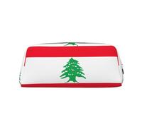 BKDODKS Estuche multifuncional con estampado de bandera de Líbano con cremallera grande para lápices, para trabajo, viajes