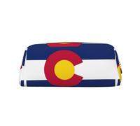 BKDODKS Estuche multifuncional con estampado de bandera del estado de Colorado, con cremallera, grande, para trabajo, viajes, etc