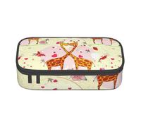 BKDODKS Estuche multifuncional con estampado de jirafa y flores y mariposas, bolsa de almacenamiento para artículos de papelería, suministros favoritos para adultos