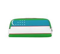 BKDODKS Estuche multifuncional con estampado de la bandera de la República de Uzbekistán con cremallera para lápices, para trabajo, viajes, etc