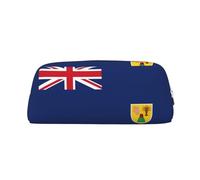 BKDODKS Estuche multifuncional con estampado de la bandera de las Islas Turcas y Caicos, con cremallera, grande, para trabajo y viajes