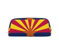 BKDODKS Estuche multifuncional con estampado de la bandera del estado de Arizona, con cremallera, grande, para trabajo, viajes