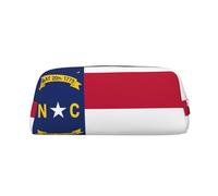 BKDODKS Estuche multifuncional con estampado de la bandera del estado de Carolina del Norte, con cremallera, grande, para trabajo, viajes, etc