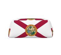 BKDODKS Estuche multifuncional con estampado de la bandera del estado de Florida con cremallera, grande, para trabajo, viajes