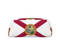 BKDODKS Estuche multifuncional con estampado de la bandera del estado de Florida con cremallera, grande, para trabajo, viajes