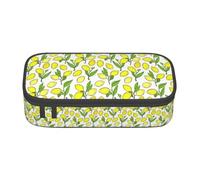 BKDODKS Estuche multifuncional con estampado de limones amarillos, bolsa de almacenamiento de papelería, suministros favoritos para adultos