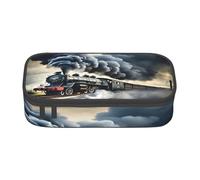 BKDODKS Estuche multifuncional con estampado de nubes de tren de vapor, bolsa de almacenamiento de artículos de papelería, suministros favoritos para adultos