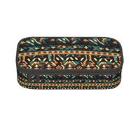 BKDODKS Estuche multifuncional con estampado de patrones nativos americanos, bolsa de almacenamiento de artículos de papelería, suministros favoritos para adultos