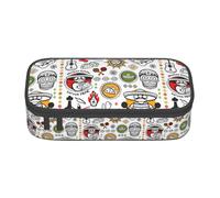 BKDODKS Estuche multifuncional con estampado de símbolos de salsa mexicana, bolsa de almacenamiento, suministros favoritos para adultos