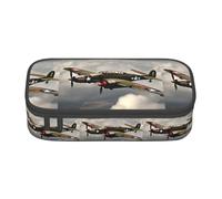 BKDODKS Estuche multifuncional con impresión de avión de la Segunda Guerra Mundial, 2 unidades, escala estándar, 2_00x, bolsa de almacenamiento de papelería, suministros favoritos para adultos