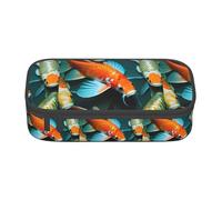BKDODKS Estuche multifuncional HD con estampado de peces Koi, bolsa de almacenamiento para artículos de papelería, suministros favoritos para adultos