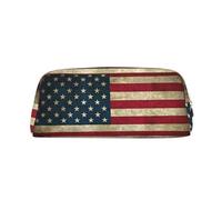 BKDODKS Estuche para lápices con estampado de bandera americana, con cremallera, grande, para trabajo, viajes, estuche multifuncional