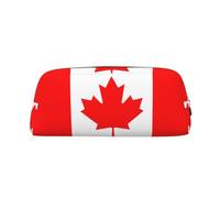 BKDODKS Estuche para lápices con estampado de bandera canadiense con cremallera, estuche grande para trabajo, viajes, estuche multifuncional
