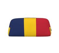 BKDODKS Estuche para lápices con estampado de bandera de Chad, con cremallera, grande, para trabajo, viajes, estuche multifuncional
