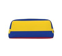 BKDODKS Estuche para lápices con estampado de bandera de Colombia con cremallera, grande, para trabajo, viajes, estuche multifuncional