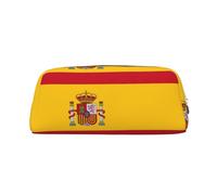BKDODKS Estuche para lápices con estampado de bandera de España, con cremallera, grande, para trabajo, viajes, estuche multifuncional