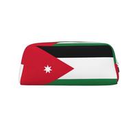 BKDODKS Estuche para lápices con estampado de bandera de Jordania, con cremallera, grande, para trabajo, viajes, estuche multifuncional