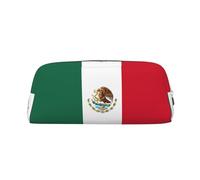 BKDODKS Estuche para lápices con estampado de bandera de México con cremallera, grande, para trabajo, viajes, estuche multifuncional