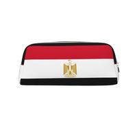 BKDODKS Estuche para lápices con estampado de bandera egipcia con cremallera, grande, para trabajo, viajes, estuche multifuncional