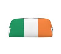 BKDODKS Estuche para lápices con estampado de bandera irlandesa con cremallera, estuche grande para trabajo, viajes, estuche multifuncional