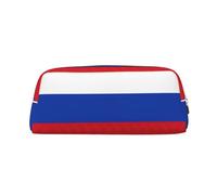 BKDODKS Estuche para lápices con estampado de bandera rusa con cremallera, grande, para trabajo, viajes, estuche multifuncional